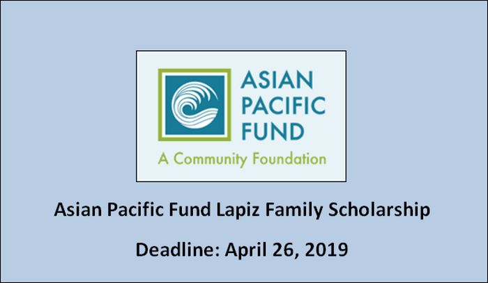 Asian Pacific Fund Lapiz Family Scholarship