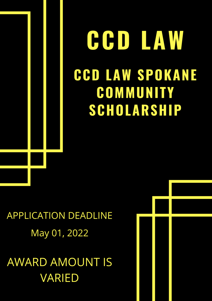 CCD Law Spokane Community Scholarship 