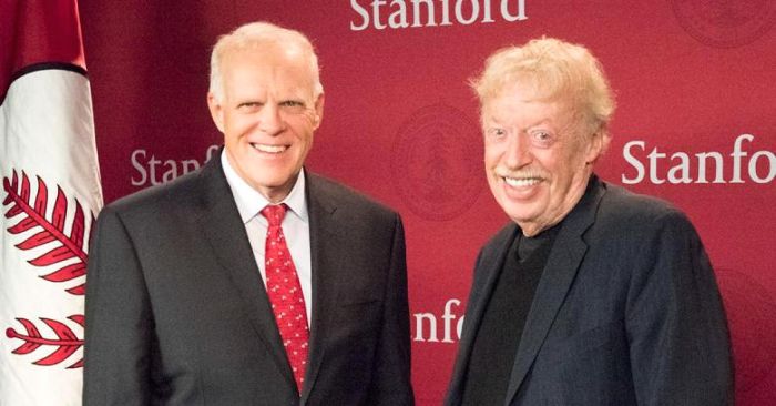 Alphabet Chairman John Hennessy and Nike talks about helping students worldwide with scholarships at Stanford University