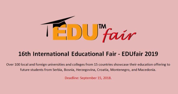 16th International Educational Fair - EDUfair 2019
