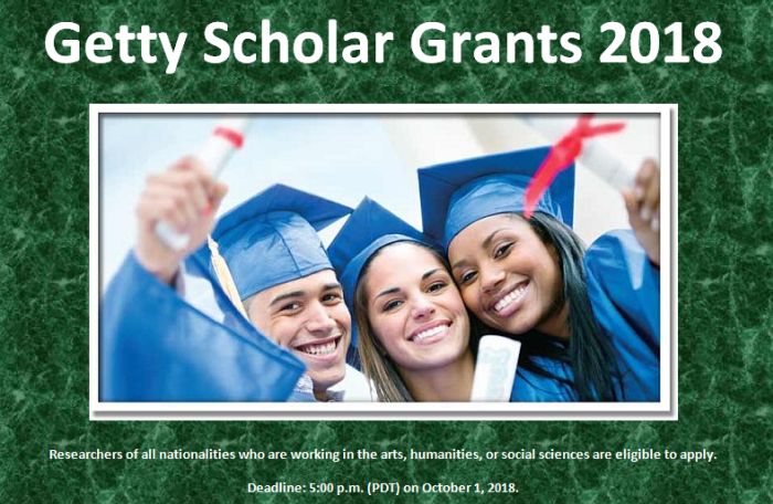 Getty Scholar Grants 2018