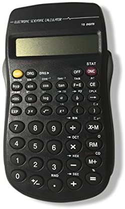 Scientific Calculator 10 Digit Memory Display 56 Functions - Negatives, Percentages, Ratios, Exponents & Roots, Algebra, Geometry, Statistics, Negative Decimal Exponents. i.e. 3 ^ -1.5