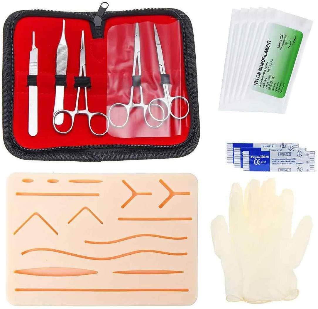 Surgical Online’s Suture Practice Kit with Large Silicone Suture Pad 