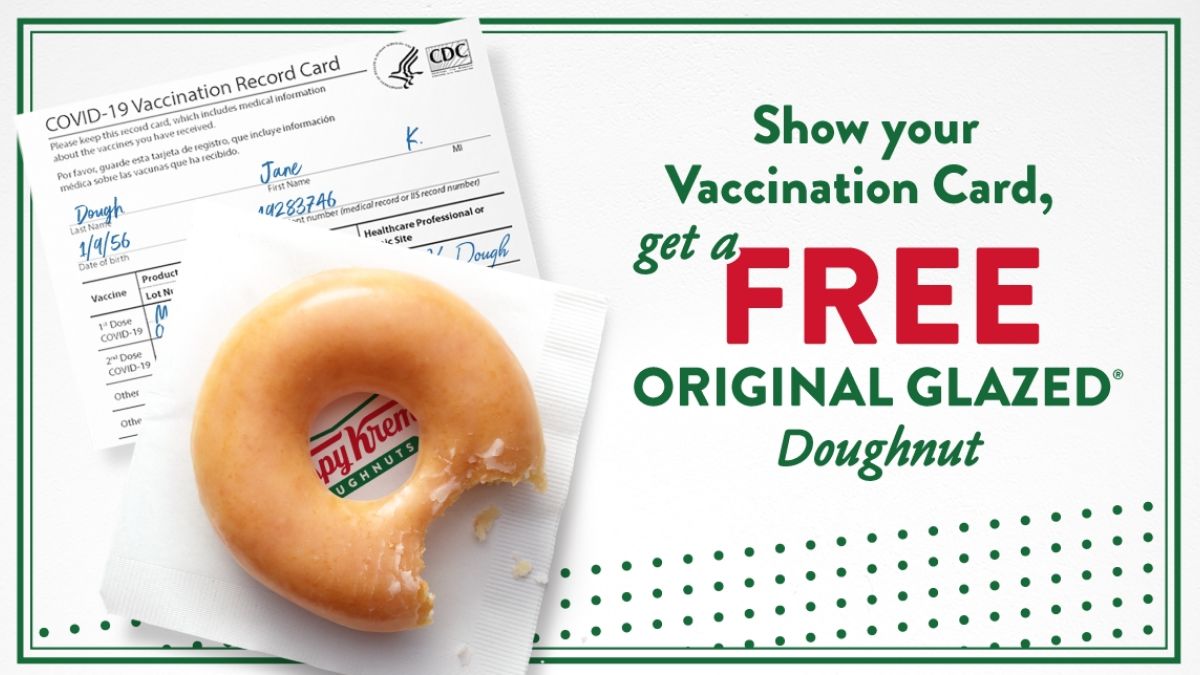 Covid-19 Vaccine Offer by Krispy Kreme