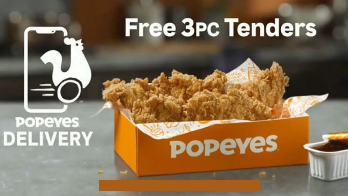 Popeye’s Free 3pc Tenders with $10 Purchase Deal