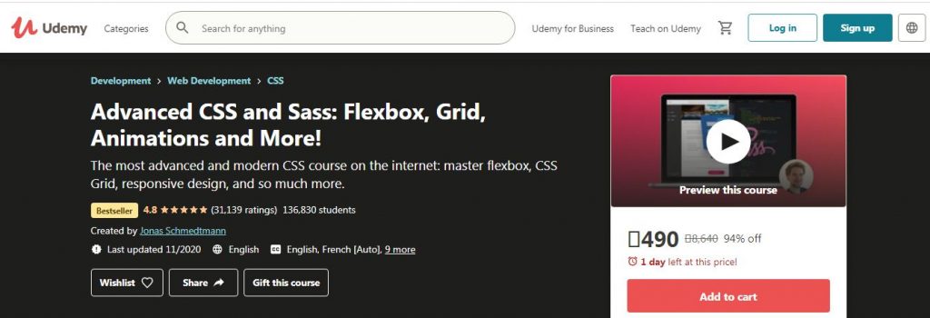 Best CSS Courses Udemy