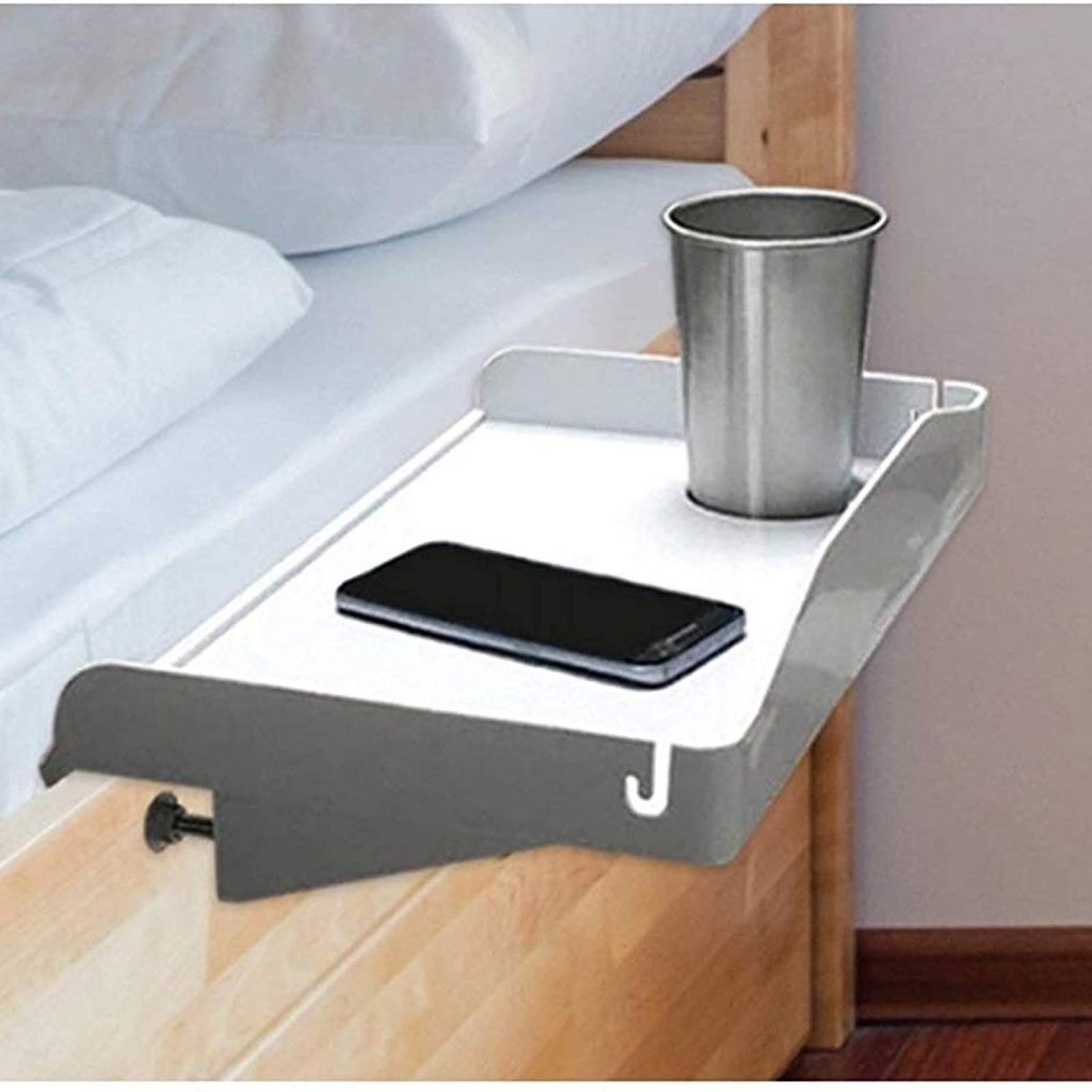 Bedside Shelf with Cup Holder & Cord Holder