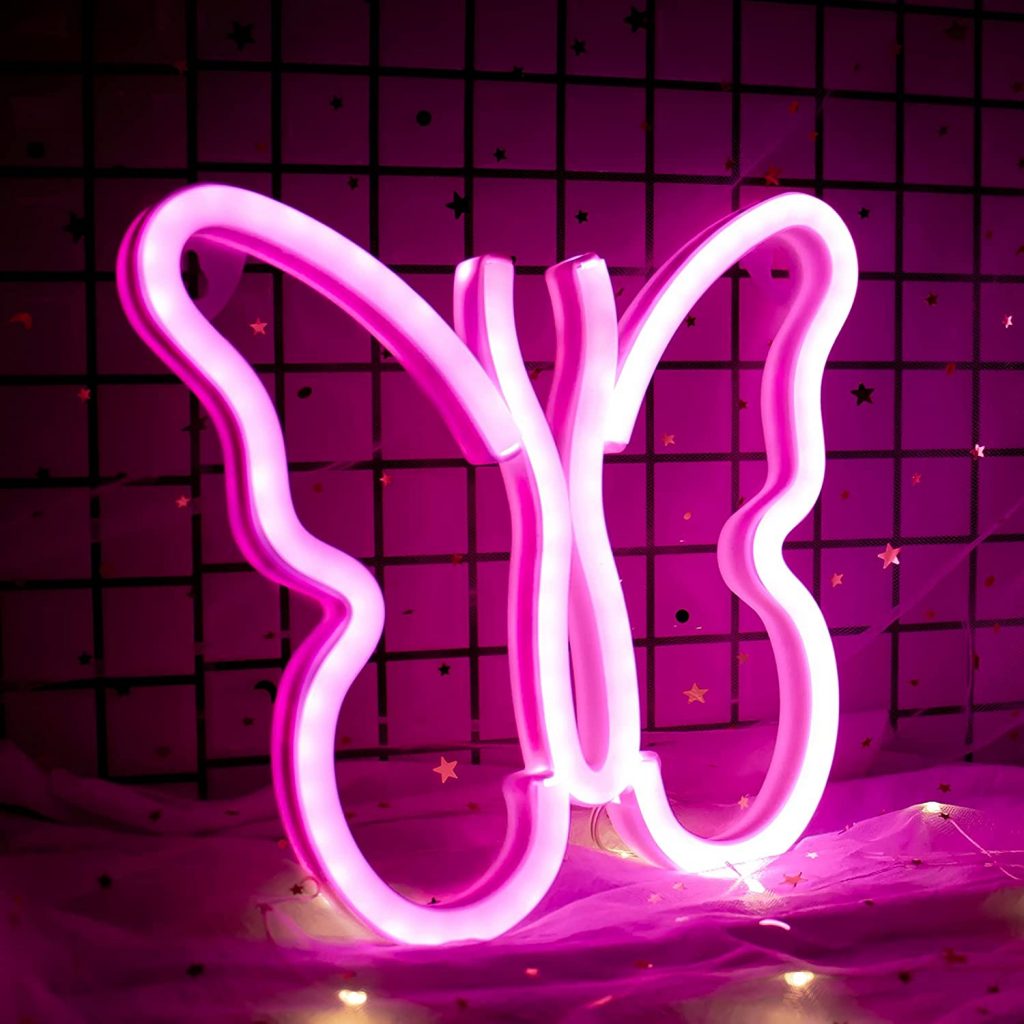 Butterfly Neon Signs Lights for Girls Dorm Room