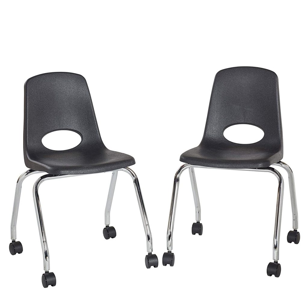 FDP Mobile School Chair with Wheels for Classroom