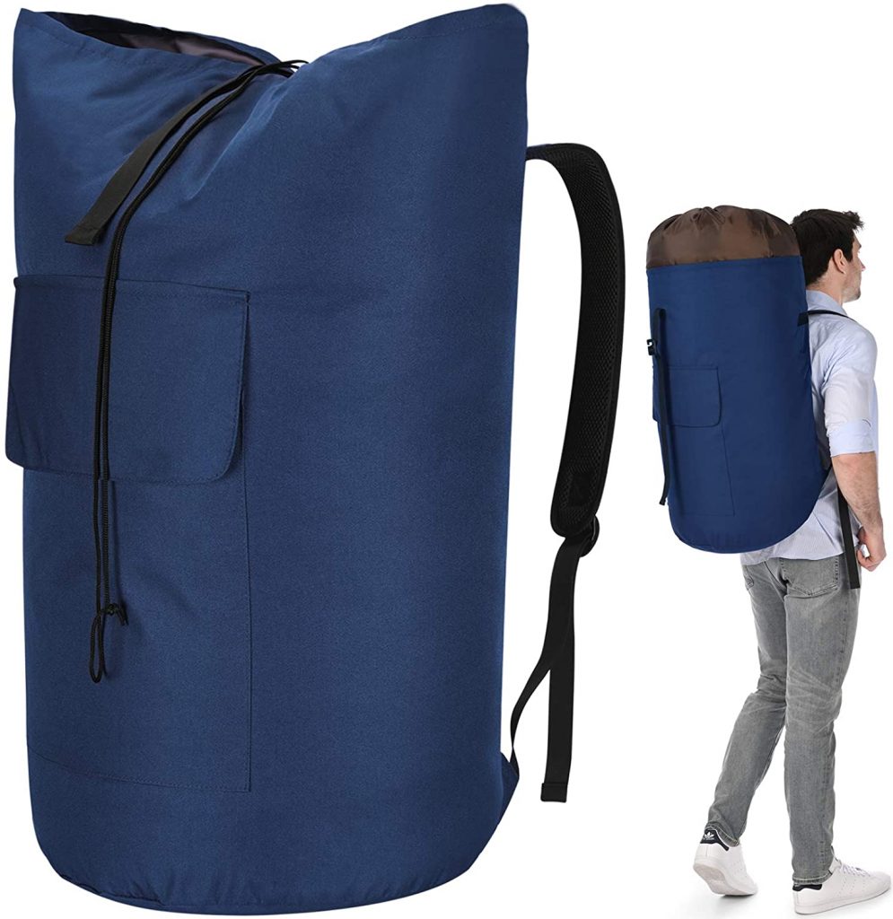 Laundry Backpack with Padded Shoulder Strap