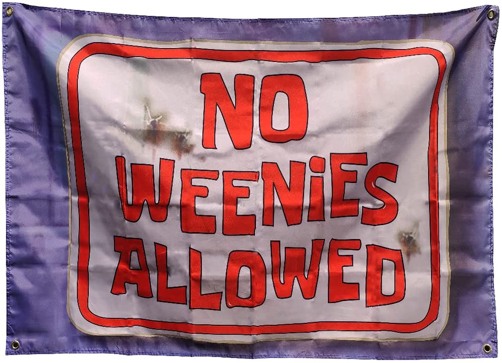 No Weenies Allowed Flag Wall Hanging Large Tapestry for College Dorm 
