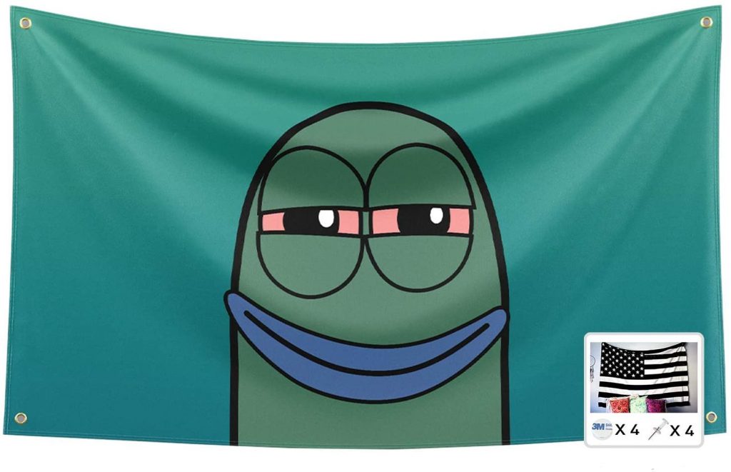 Probsin Baked Flag with Funny Illustration for Dorm Rooms 