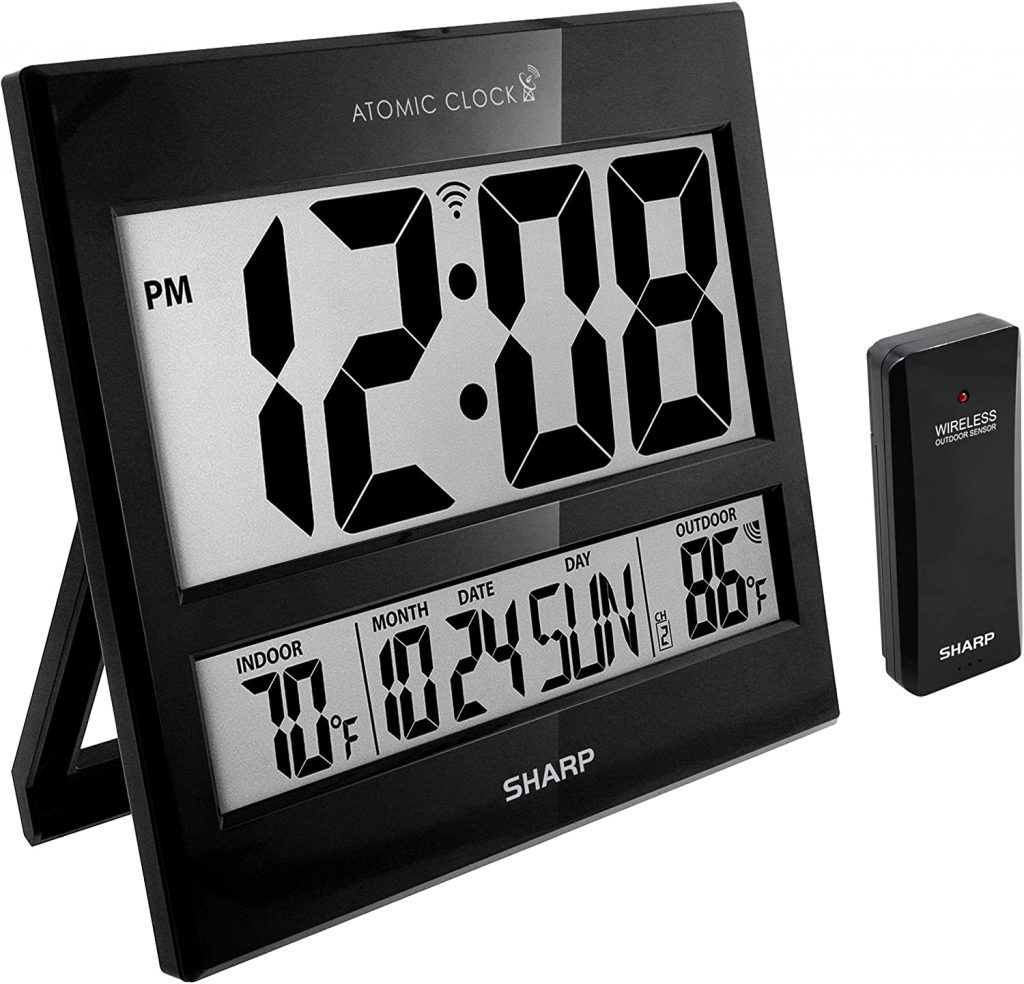 Sharp Atomic Clock with Wireless Outdoor Sensor