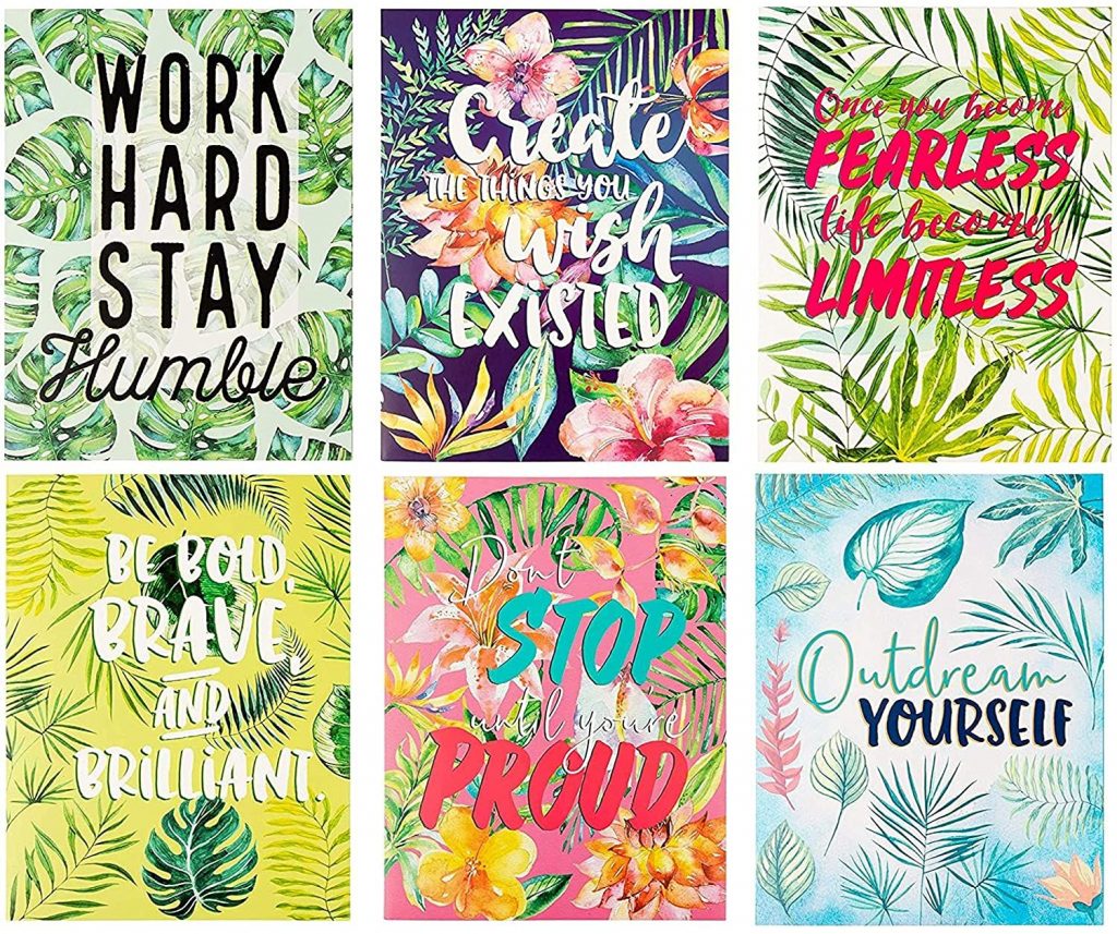Tropical Pocket Folders with Motivational Quotes by Paper Junkie
