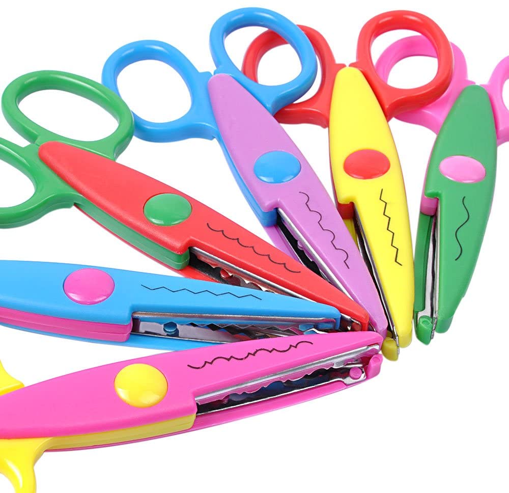 UCEC 6 Colorful Decorative Paper Edge Scissor Set for Kids