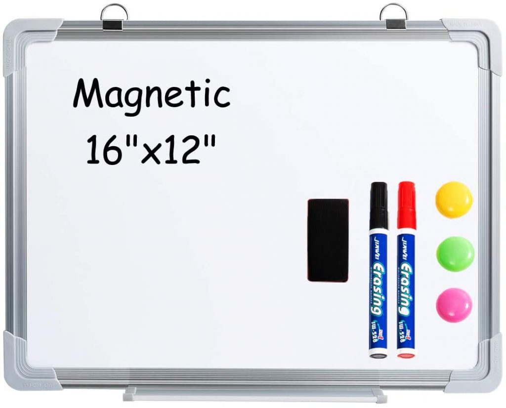 DOEWORKS 12'' x 16'' Small-Sized Dry Erase Board Whiteboard with 2 Dry Eraser Markers