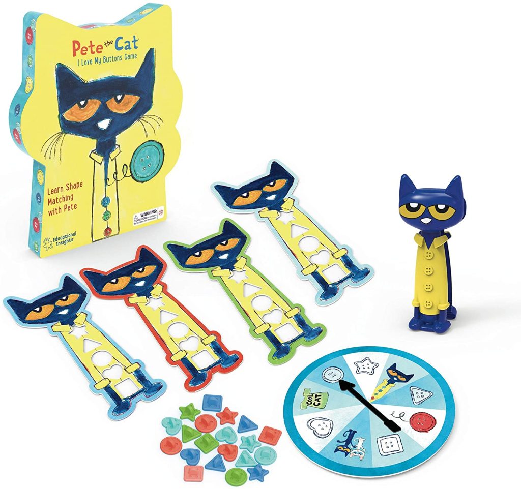 Educational Insights Pete the Cat I Love My Buttons Game for Toddlers & Preschoolers