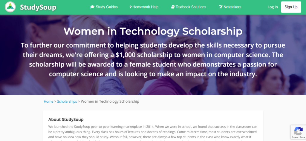  Study Soup Women in Technology Scholarship