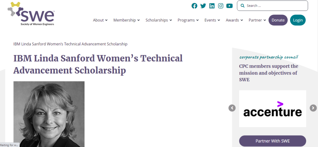 IBM Linda Sanford Women's Technical Advancement Scholarship