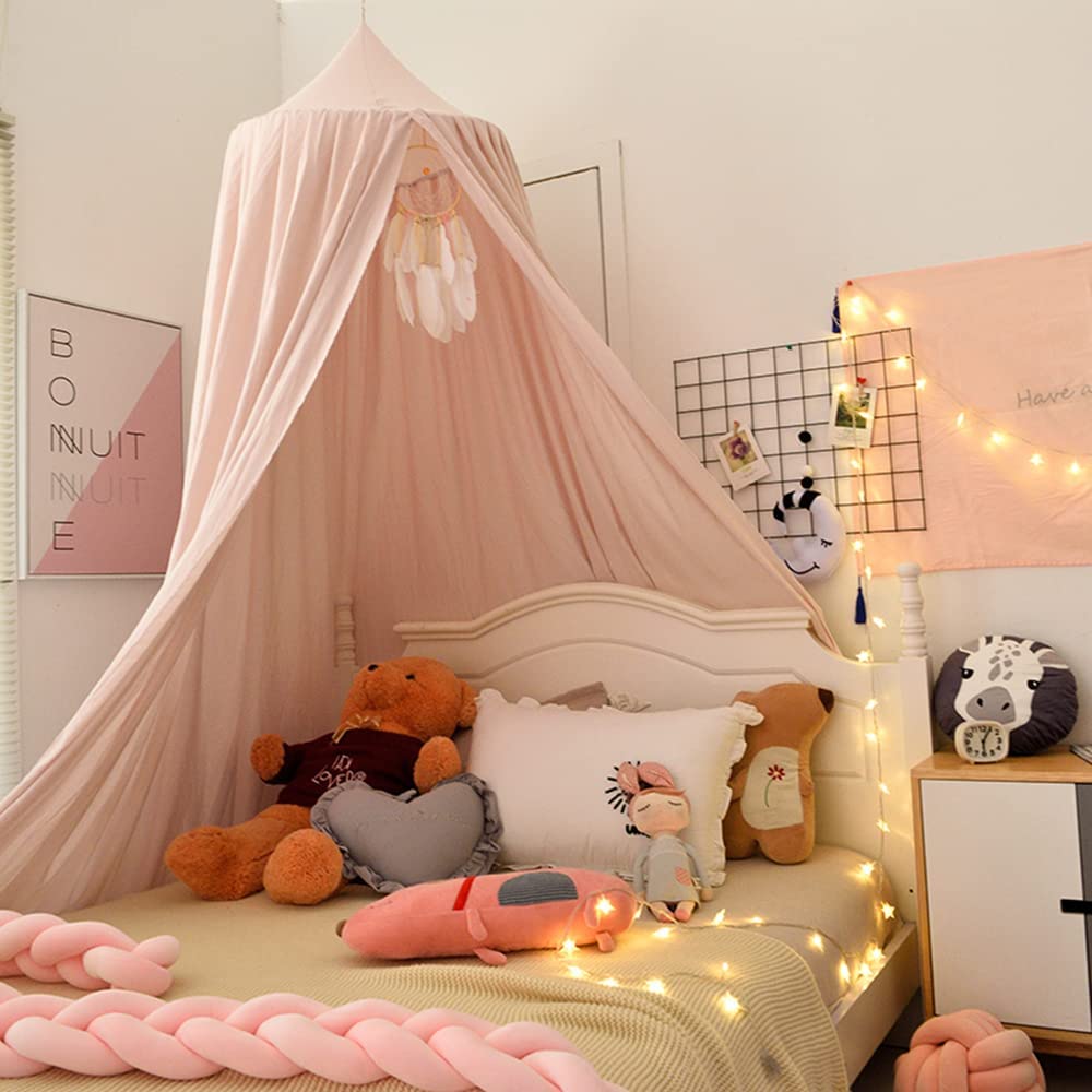 Bed Canopy for Girls Dorm Space with Round Space