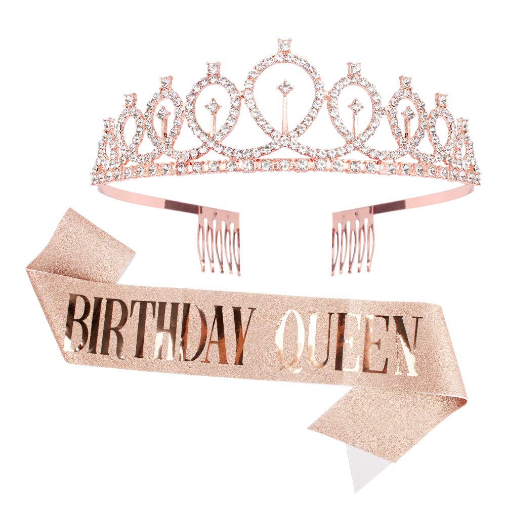 CIEHER Birthday Crowns for Girls