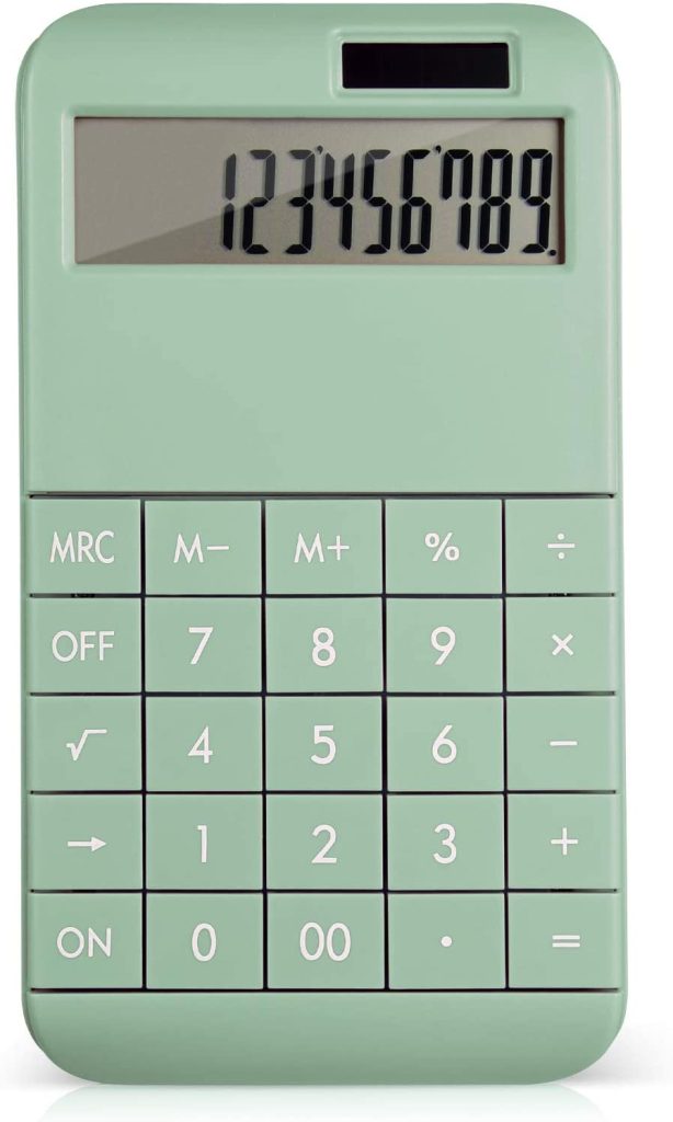 EooCoo Basic Standard Calculator 12 Digit Desktop Calculator with Large LCD Display