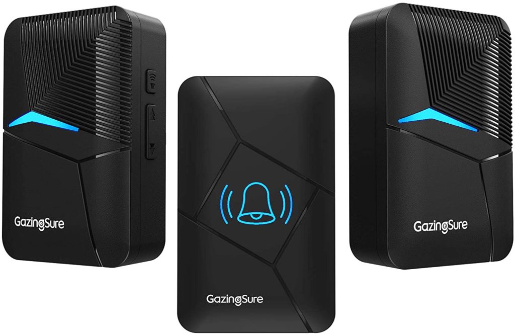 GazingSure 1500ft Range Waterproof Doorbell Chime with 55 Melodies