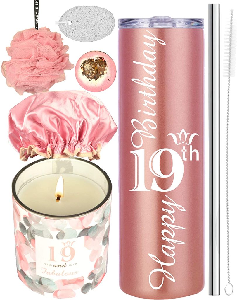 The Gift Set Includes Tumbler and Candle 