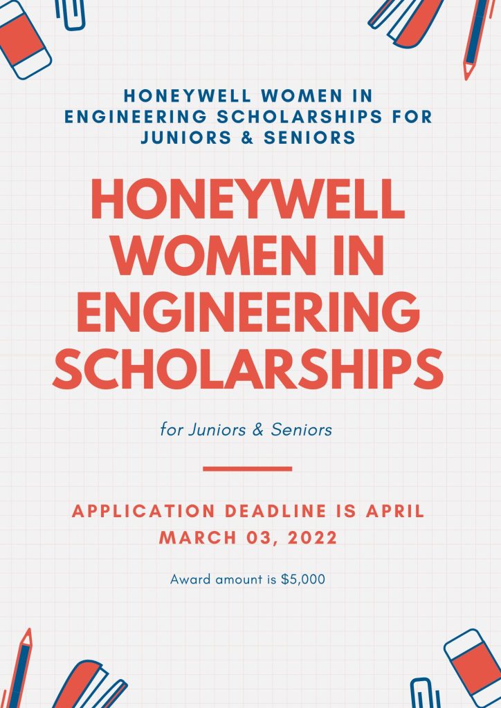 Honeywell Women in Engineering Scholarships for Juniors & Seniors