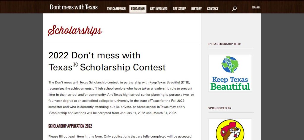 Texas Scholarship